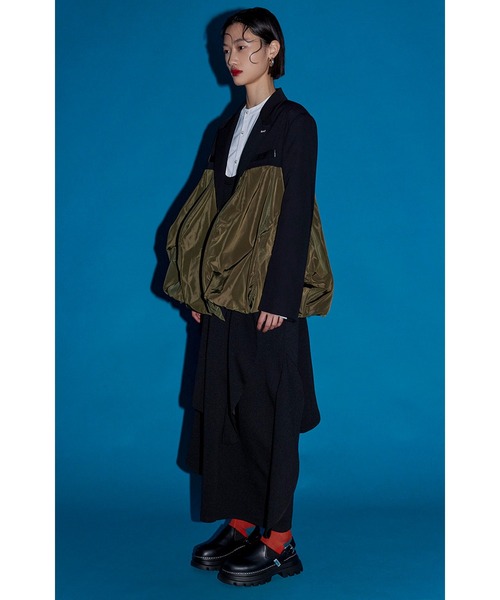OMMO ワンピース CIRCLE LAYERED DOCKING KNIT OP : ZOZOTOWN Yahoo!店