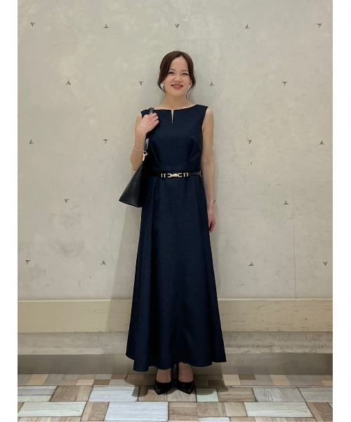 allureville ワンピース リネンライクオックスノースリ