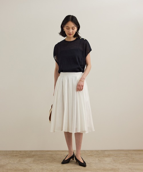 ROPE' ニット セーター ラミー フレンチスリーブプルオーバー