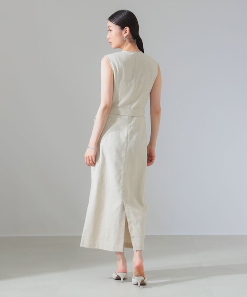 Demi-Luxe BEAMS ノースリーブロングワンピース 38 グレー Demi-Luxe BEAMS（デミルクス ビームス）ヴィンテージ 天竺