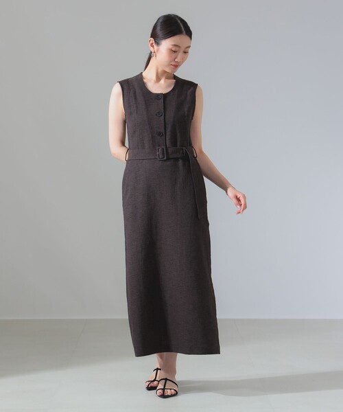 Demi-Luxe BEAMS ノースリーブ ワンピース ブラック サイズ36 Demi-Luxe BEAMS 「Demi-Luxe BEAMS」 ノースリーブワンピース