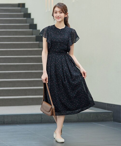 Tiaclasse ワンピース フレアスリーブワンピース : ZOZOTOWN Yahoo!店
