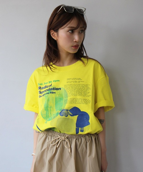 tシャツ 「SANSeLF」グラフィックロゴプリントTシャツ sanw25s053 レディース セール】【SANSeLF】グラフィックロゴプリントTシャツ