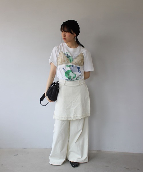 tシャツ 「SANSeLF」 グラフィックアートプリントTee sanw25s082 レディース SANSeLF】 グラフィックアートプリントTee sanw25s082（Tシャツ