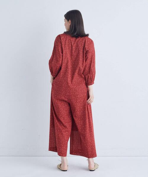 ADIEU TRISTESSE リーフプリントブラウス 定価19800円 コットン ブラウス シャツ 25SS  ネイビー チャコールグレー シルバー レディース アデュートリステス【中古】6-0321M△ ADIEU TRISTESSE（アデュートリステス） ブラウス シャツ リーフ