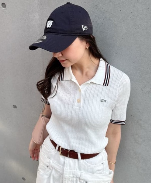 新品未使用品　［最終価格箱無し］ ラコステニットポロシャツ　レディースＬサイズ LACOSTE(ラコステ) ポロシャツ ホワイト サイズ XS｜【公式
