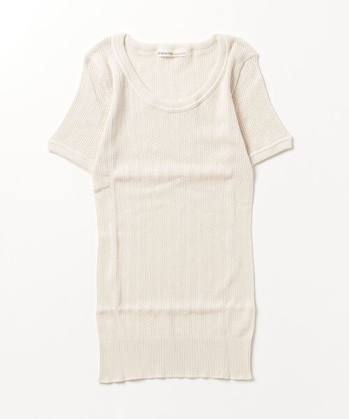 「Steven Alan」 半袖ニット FREE オフホワイト レディース
