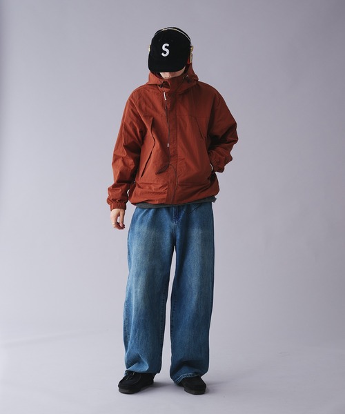 「Adoon plain」 マウンテンパーカー LARGE ブラック メンズ