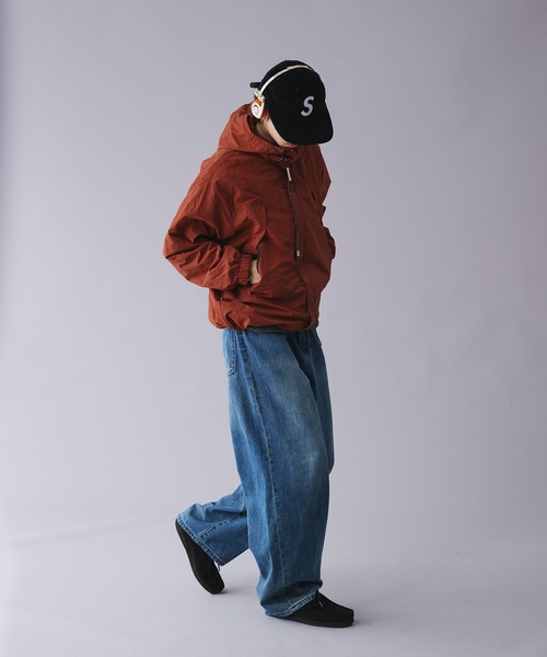 「Adoon plain」 マウンテンパーカー LARGE ブラック メンズ