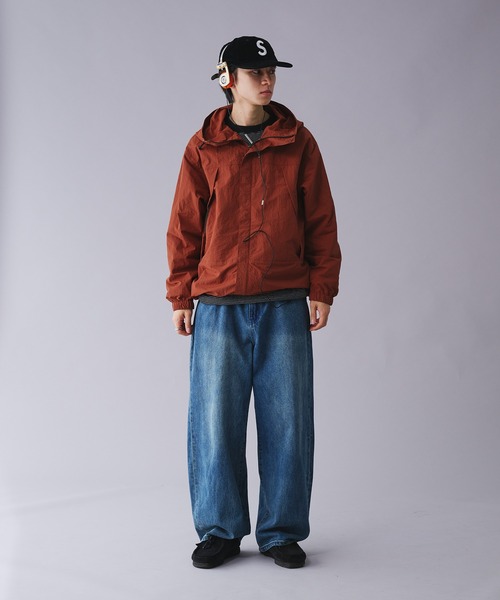 「Adoon plain」 マウンテンパーカー LARGE ブラック メンズ