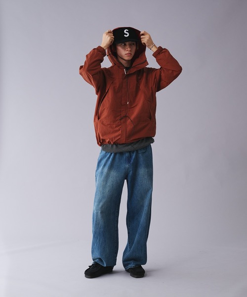 「Adoon plain」 マウンテンパーカー LARGE ブラック メンズ