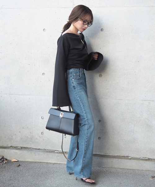 tシャツ drape flare wide sleeve tops /ドレープワイドフレアスリーブ