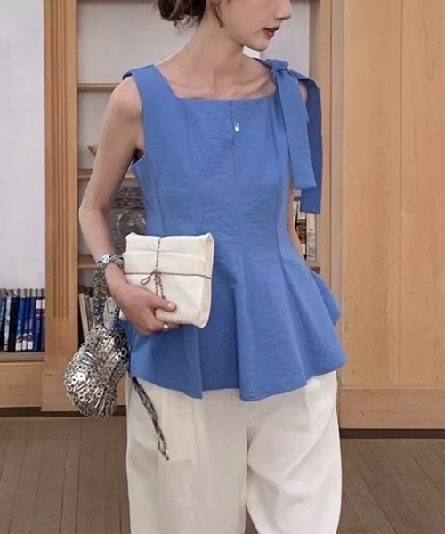 the toe ペプラム ノースリーブトップス Lajour｜ノースリーブペプラムトップス | Rakuten Fashion(楽天