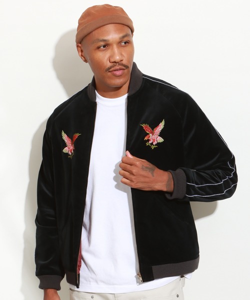 ウタさま専用　スカジャン　フリーメイソン　ローター 楽天市場】【ROTAR(ローター)】Drunken Bastard Velveteen Skajan