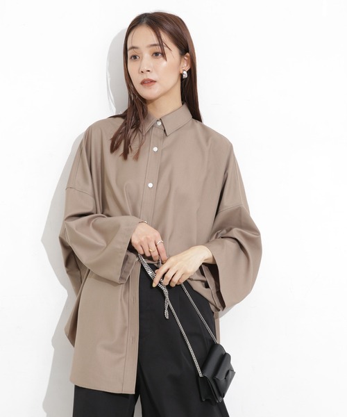 マルチサイズ ブラウス シャツ ワイドシルエットボリュームシャツ レディース