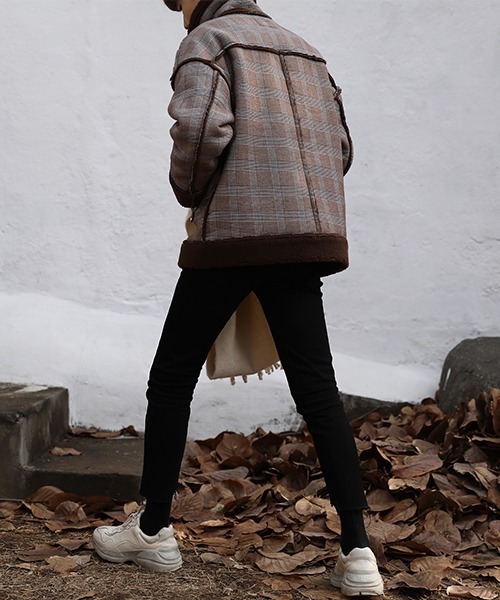 「MASONPRINCE」 ジップアップブルゾン L ブラウン メンズ_画像8