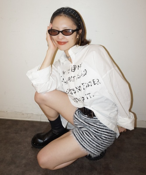 JEANASIS パンツ 「25quee」フェザーショートパンツ/587782 レディース