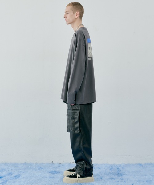 「AIVER」 長袖Tシャツ MEDIUM ブラック メンズ