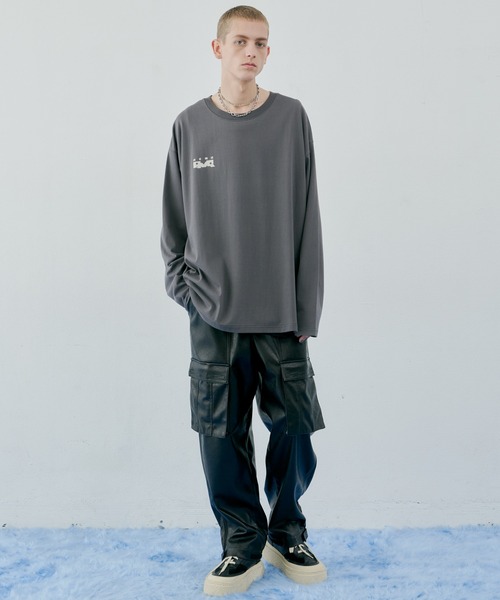 「AIVER」 長袖Tシャツ MEDIUM ブラック メンズ