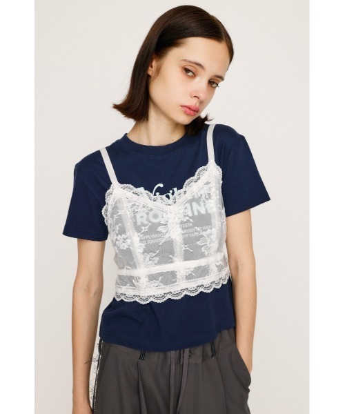 SLY（スライ） キャミソール RIBBON LACE DESIGN BRA リボン レース