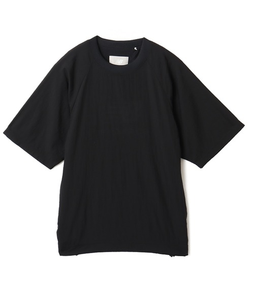 New Balance グレー ネイビー Tシャツ New Balance tシャツ NB GREY WOVEN T SHIRTS / ニューバランス