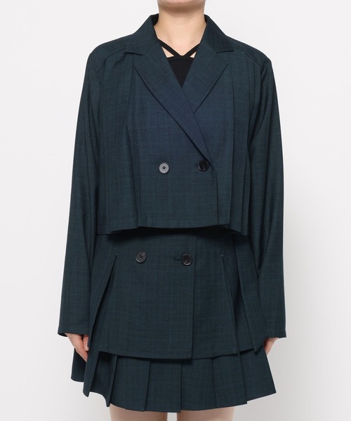 HARE（ハレ） セットアップ 2Pメランジショートジャケット＊スカパン