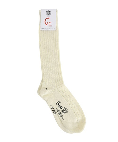 CORGI（コーギ） 靴下 Corgi / コーギー：COTTON PLAIN 3×1 RIB SOCKS