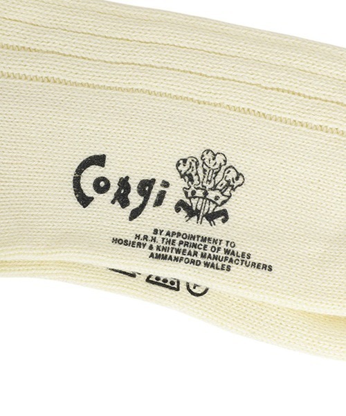 CORGI（コーギ） 靴下 Corgi / コーギー：COTTON PLAIN 3×1 RIB SOCKS