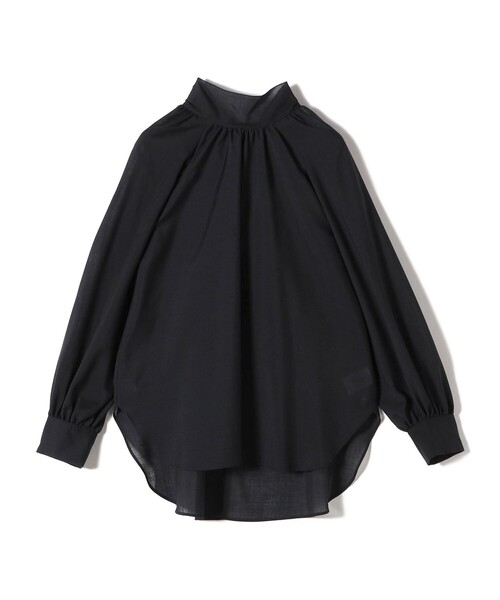 SHIPS（シップス） ブラウス シャツ 「手洗い可能」ウール混 シアー