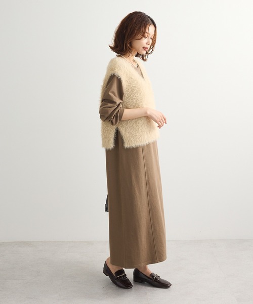 Green Parks（グリーンパークス） ワンピース SET2点ラメフェザー