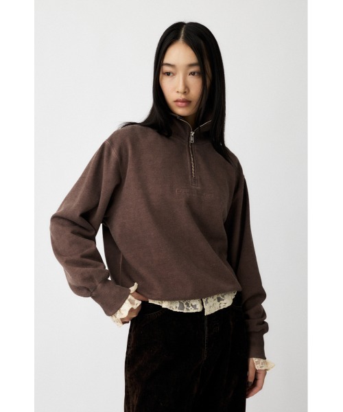 MOUSSY（マウジー） トレーナー スウェット FADE HALF ZIP TOP