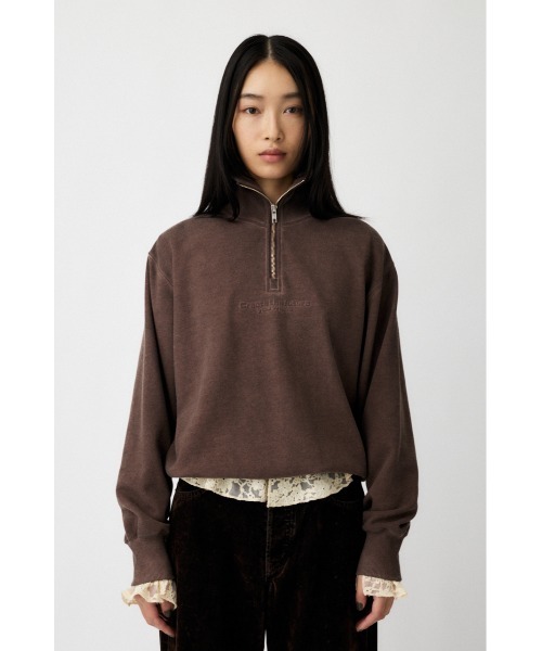 MOUSSY（マウジー） トレーナー スウェット FADE HALF ZIP TOP