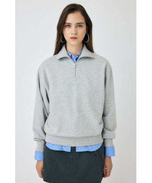 MOUSSY（マウジー） トレーナー スウェット FADE HALF ZIP TOP
