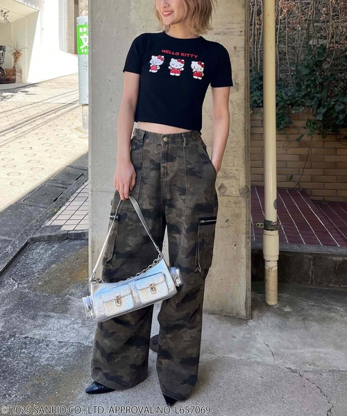 「4GEEKs by SPIRALGIRL」 半袖Tシャツ FREE ブラック レディース_画像3