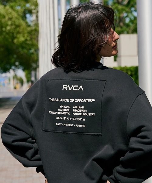 トレーナー スウェット RVCA レディース MATCH CREW トレーナー 「2025年秋冬モデル」 @autumn/ルーかクルーネックスウェット