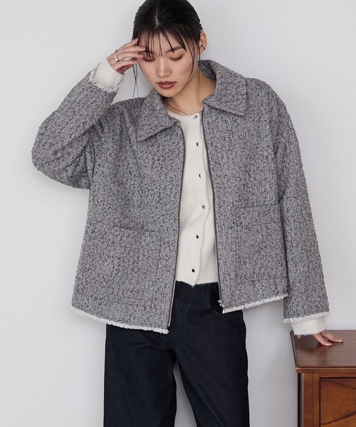 forksy.（フォルクシー） コート アウター 「forksy.」ヘリンボーン