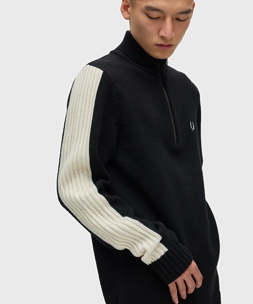 FRED PERRY（フレッドペリー） セーター ニット Ribbed Sleeve Half