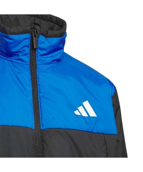 adidas アウター　ダウン　ジャケット　キッズ　黒ブラック青　130cm新品 adidas（アディダス） ブルゾン アウター キッズ マストハブ スモール