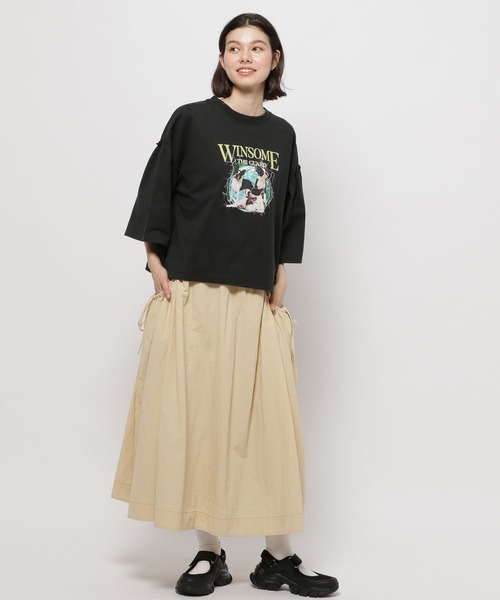 「niko and...」 半袖カットソー MEDIUM チャコール レディース_画像6