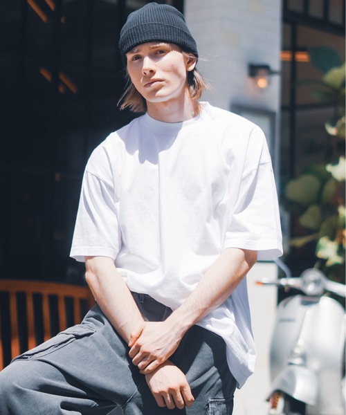 「LOS ANGELES APPAREL」 半袖Tシャツ X-LARGE ネイビー メンズ_画像4