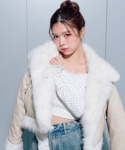 OLIVE des OLIVE（オリーブデオリーブ） ムートンコート ボアコート