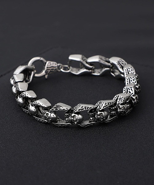 ARCHIVER ブレスレット 「Bz」スカルチェーンシルバーブレスレット