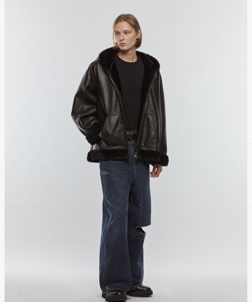 V2 ブルゾン アウター V2／8224レザームートンジャケット メンズ