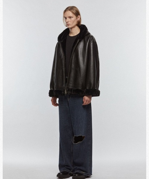 V2 ブルゾン アウター V2／8224レザームートンジャケット メンズ