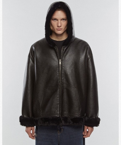 V2 ブルゾン アウター V2／8224レザームートンジャケット メンズ
