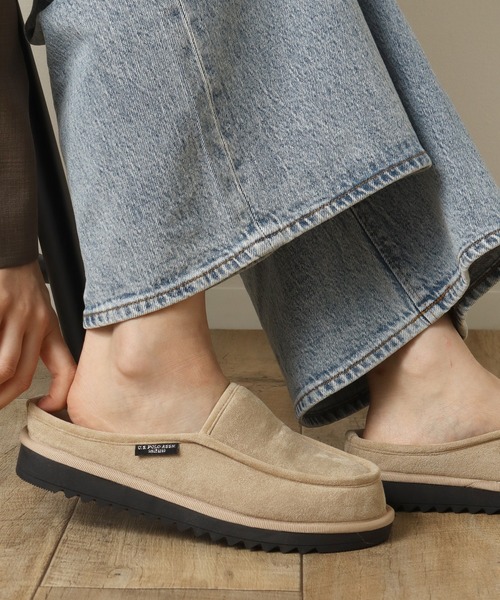 「U.S. POLO ASSN.」 モカシンシューズ 25.0cm ブラック レディース_画像4