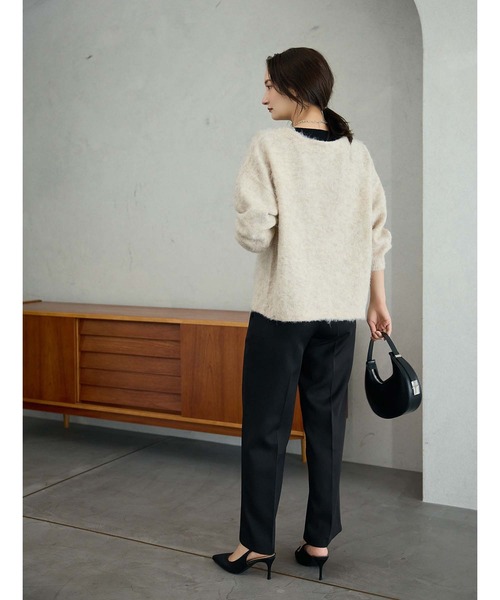 「fifth」 ニットカーディガン M ベージュ レディース_画像3