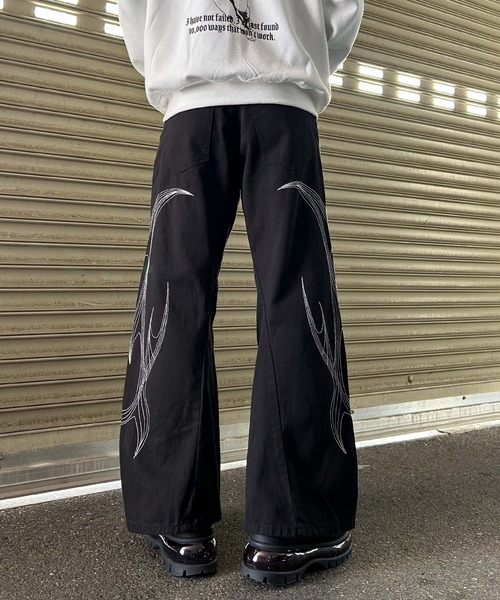 NYLAUS（ナイラス） ジーンズ 「NYS」2026新作 トライバル刺繍 デニム