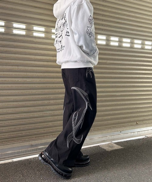 NYLAUS（ナイラス） ジーンズ 「NYS」2026新作 トライバル刺繍 デニム