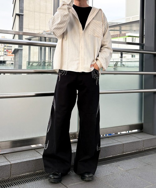 NYLAUS（ナイラス） ジーンズ 「NYS」2026新作 トライバル刺繍 デニム